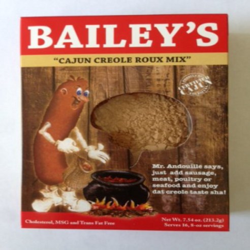 Bailey's Cajun Creole Roux Mix null, 1개, 213.2g