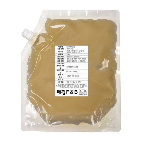 100% 생강 냉동착즙 주스, 1kg, 1개