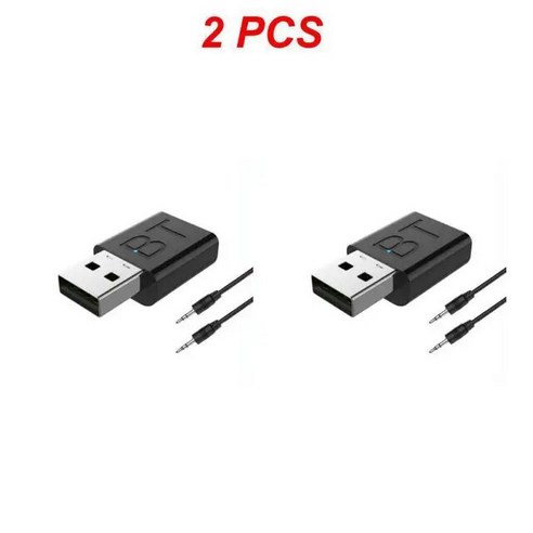 카팩 AUX블루투스 50 송신기 리시버 EDR 송수신 투인원 어댑터 USB 35mm 차량용 1 5 개, 2) Style A 2pcs