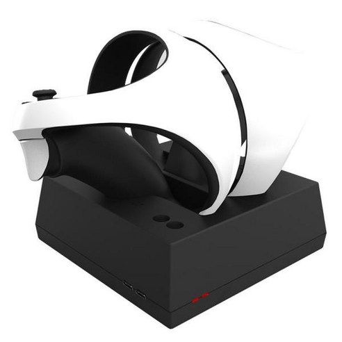 무선 컨트롤러 듀얼 고속충전기 USB C 받침대 도킹 스테이션 PS VR2 핸들 브래킷 스탠드, 한개옵션1, 01 Black