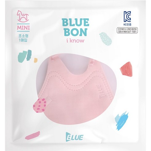 블루본 아이노우 미니 초소형 컬러 마스크 40매, 핑크