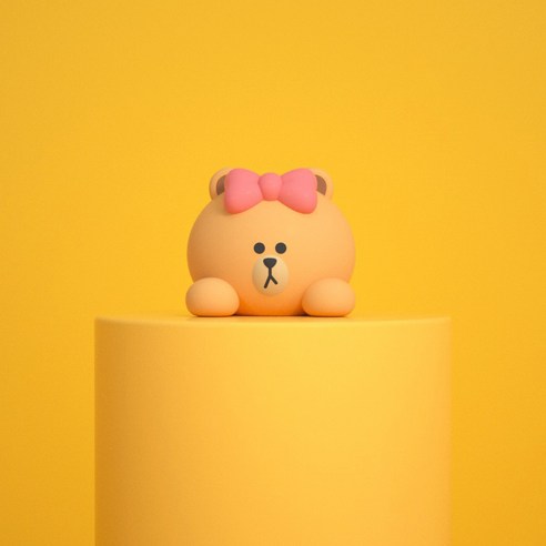 라인프렌즈 차량용 미니 피규어, 1개, 초코