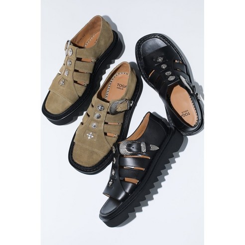 TOGA VIRILIS SHOE SHARK SOLE GURKHA SANDALS 토가 샤크솔 그루카 샌달 TV241-AJ1322 - 샌들  | 쿠팡