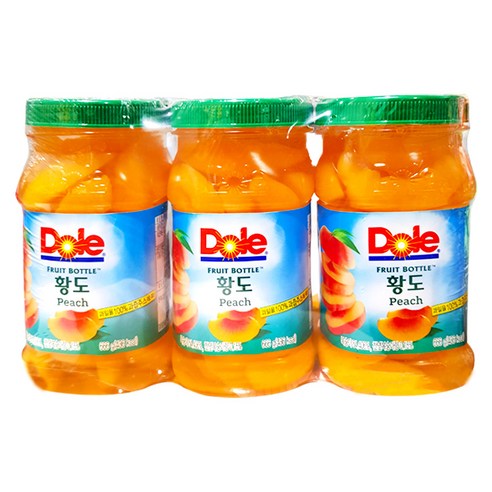 Dole 후룻바틀 황도 666g X 3개입 아이스박스 포장, 3개