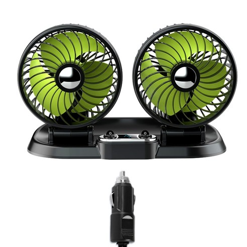 360 ° 회전 팬 USB 5V 팬 12V 24V 헤드 카 팬 차량 팬을위한 더블 24V 더블
