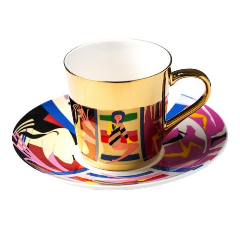 [SW] 거울 반사 커피 잔 유리 차 물 컵 크리 에이 티브 Coffeeware Drinkware, YELLOW_201-300ml