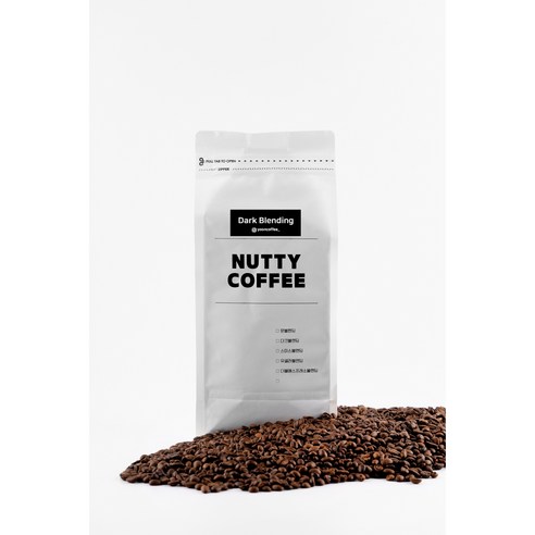 NUTTY COFFEE 원두커피 1kg 다크 블렌딩 원두커피 커피대통령 원두커피, 홀빈(분쇄안함), 1개