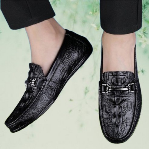 SR101 남성용 소가죽 크로커엠보 태슬 드라이빙 로퍼 H-52