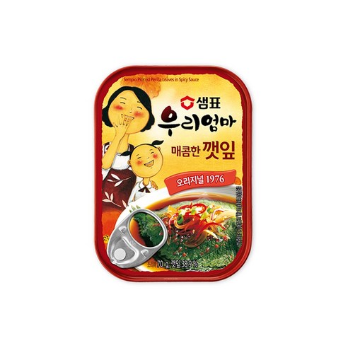 샘표 우리엄마 매콤한 깻잎, 70g, 3개