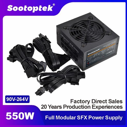 마이크로 ATX 전원 공급 장치 미니 SFX 스위칭 PSU 80 550W 90V264V, 01 EU 플러그_01 550W