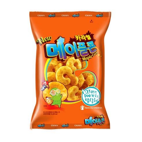 크라운 카라멜 메이플 콘, 154g, 2개