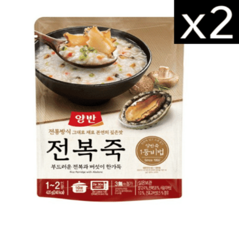 양반 전복 즉석죽, 420g, 2개