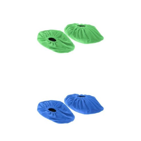 2Pcs 빨 수 있는 재사용 가능한 신발 커버 부츠 가구용;, 녹색+파랑, 30.2 x 10.4cm, 설명된 대로 + 설명된 대로