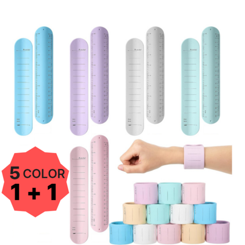 아고르 간호사 팔찌 손목 메모밴드 1+1 세트, 2개입, 파스텔핑크