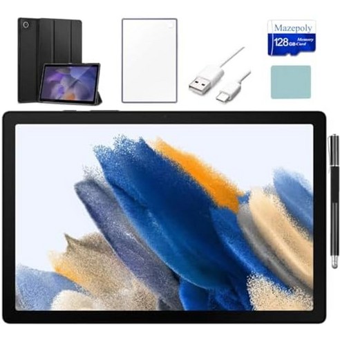 삼성테블릿pc SAMSUNG Galaxy Tab A8 10.5인치 터치스크린(1920×1200) Wi-Fi 태블릿 번들 옥타코어 프로세서 3GB RAM 32GB 스토리지 + 128GB 메, 기본