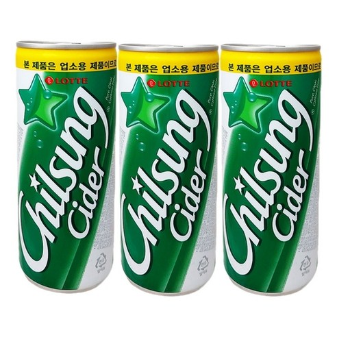 [한국어] 칠성사이다 245ml 30캔, 30개, 업소용 칠성사이다250