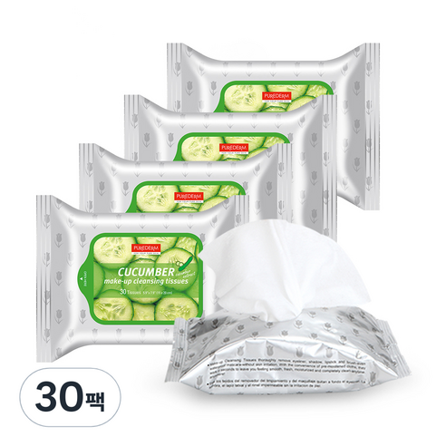 퓨어덤 클렌징 티슈 오이, 30매입, 30개