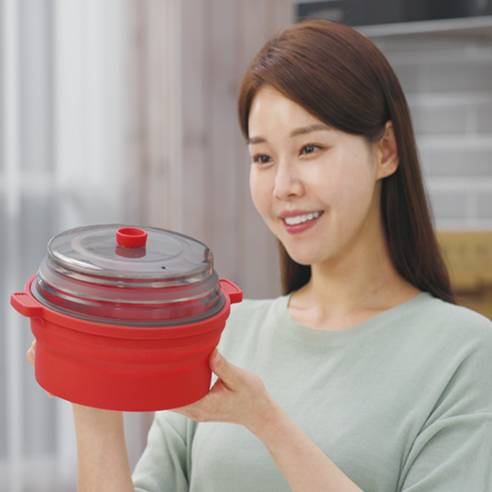 [씨엔쇼핑_TV홈쇼핑] 퀸즈메이트 실리콘 레인지쿡 요술뚝배기, 1개