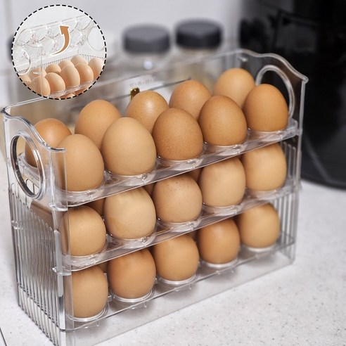 JIONS 계란한판30구 계란보관함 에그트레이 계란케이스, 투명색