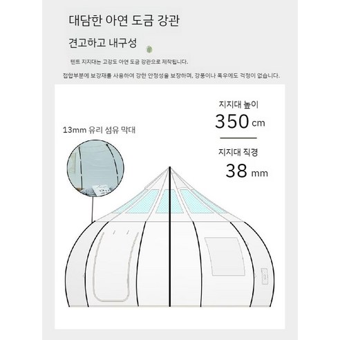 캠핑 야외 쉘터 돔텐트 4인용 감성 몽골 낭만 텐트