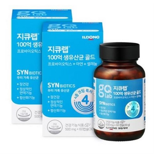 지큐랩 100억 생유산균 골드 60정 2박스, 2개 100억유산균400mg