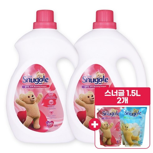 유니레버 스너글 섬유 유연제 블루밍 부케 4L x2개 + 사은품, 단품