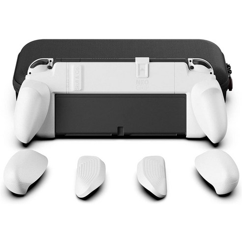 노 브랜드 Nintendo Switch OLED 및 일반 모델용 교체 가능한 인체 공학적 핸들 그립 보호 케이스(휴대용 케이스 포함), 없이, 핸드 그립