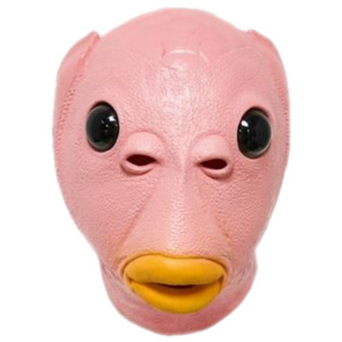 물고기가면 생선가면 동물 외계인 할로윈 코스튬 라텍스, 1개, 핑크