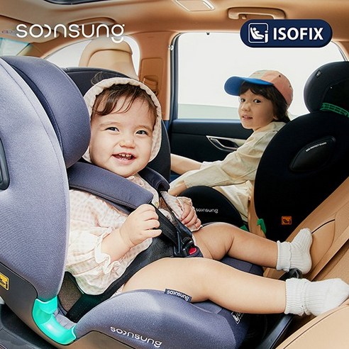 순성 우노 올인원 아이사이즈 회전형 카시트 (ISOFIX), 차콜