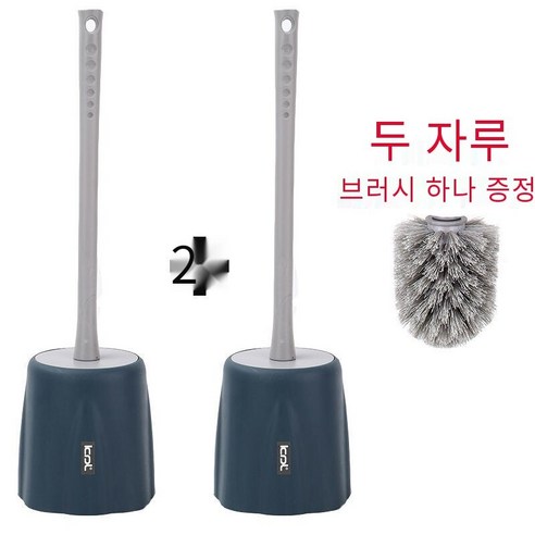 Cadley 화장실 브러시 가정용 화장실 죽은 코너 화장실 벽 교수형 세트 롱 핸들 화장실 화장실 브러쉬, 5019층-지상북유럽블루두팩브러쉬헤드무료
