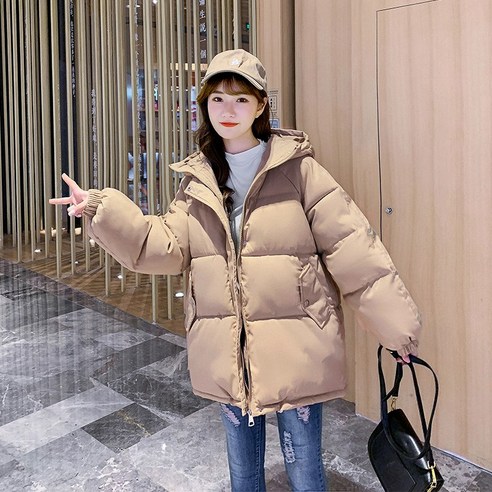 블링앤수 터틀 긴팔 기본핏 캐주얼 무지 패딩 AZZ025