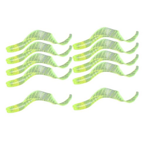 10PC 소프트 미끼 낚시 태클 지그 헤드 미끼, 녹색, 8.6cm, 실리콘