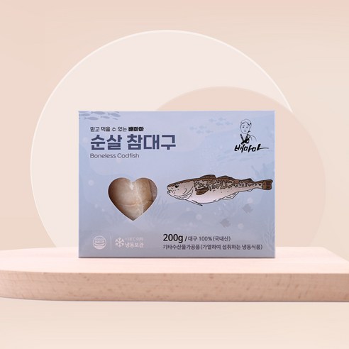 배마마 이유식 유아식 아이반찬 토핑 순살 생선 8종, 순살 대구, 1개, 200g