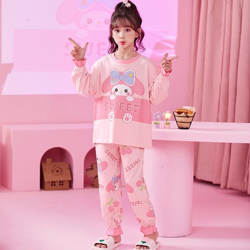 GOYES 산리오 캐릭터 잠옷세트 여아 홈웨어 상하의