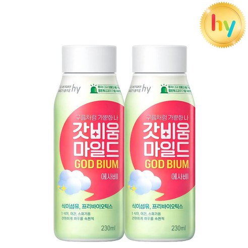 한국야쿠르트 갓비움 마일드 애사비 230ml, 2개