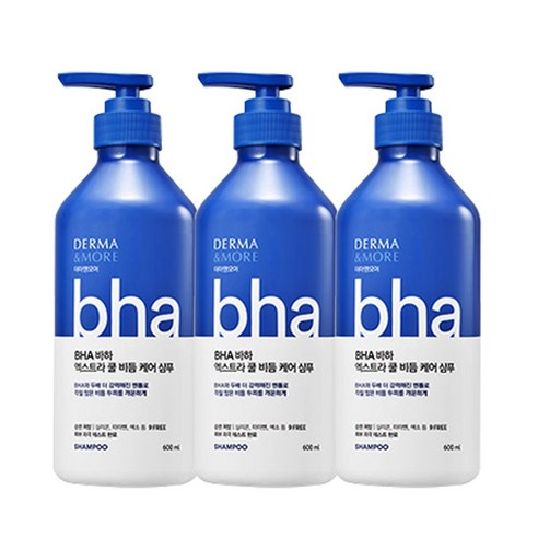 애경 더마앤모어 BHA 바하 쿨 비듬 케어 샴푸 600ml, 1개