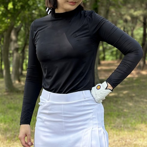 여성 골프 티셔츠 반목 냉감 아이스 쿨링 기본 이너웨어 필드룩 여성골프웨어