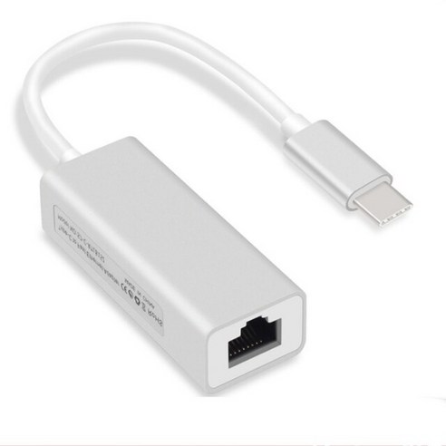 Net USB C 이더넷 어댑터 네트워크 카드 Rj45 Type Lan For 유선 인터넷 케이블 2.4G, [02] Silver