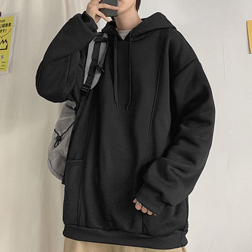 DX3 무지 기모 후드티