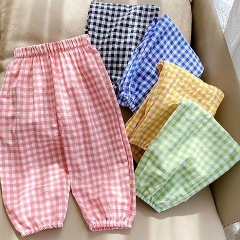 앙디 바지 체크고쟁이 OC100 남아여아 아복