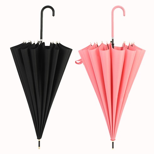  다채로운 여름 아이템 쇼핑하기 여성패션 [2개 1세트] 더블랑e 튼튼한 16K 심플 자동 장우산
