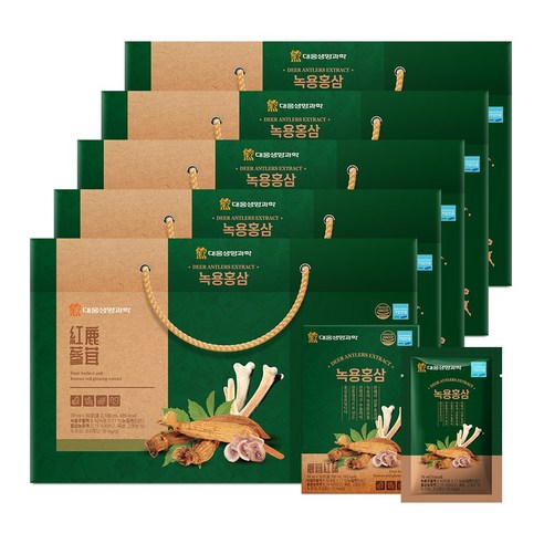 대웅생명과학 국산 생녹용추출액과 6년근 홍삼, 당귀, 천궁 함유 – 70ml X 30포, 총 150개