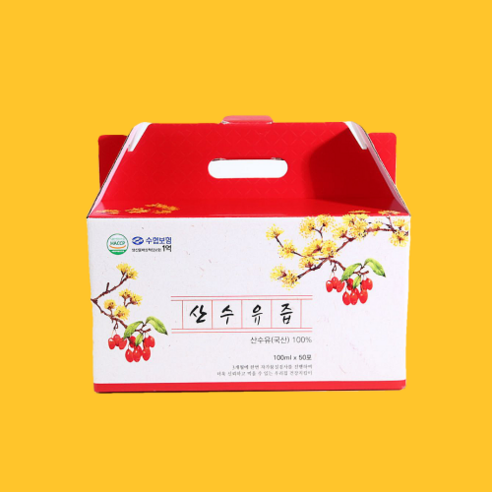 웰빙건강마을 전남구례 국내산 산수유즙 100ml, 1박스, 5L