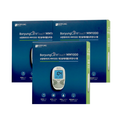 보령케어터치 MM1000/MS-2 개인용체외혈당측정기 검사지 세트, MM1000, 3개입