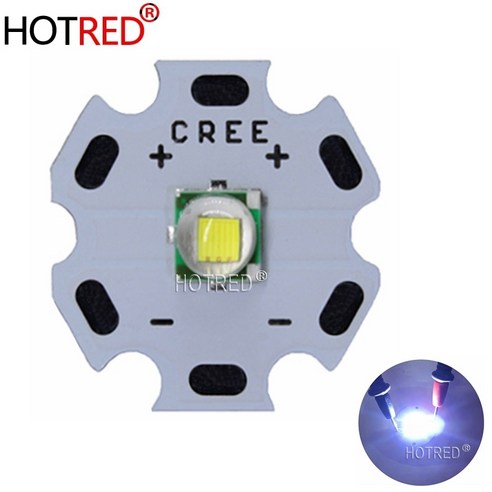 tv백라이트 교체 tv수리 모니터수리 1pcs cree xml xm-l t6 led u2 10w 콜드 화이트 10000k 따뜻한 흰색 고전력 led 이미 터 다이오드 14mm, 빨간색 620nm, 16mm 구리 PCB