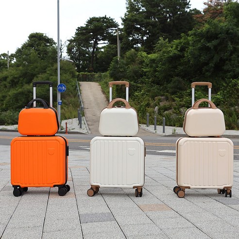 핑크빛 설렘을 담은 18/14인치 기내용 캐리어 세트로 완벽한 여행을 시작하세요!