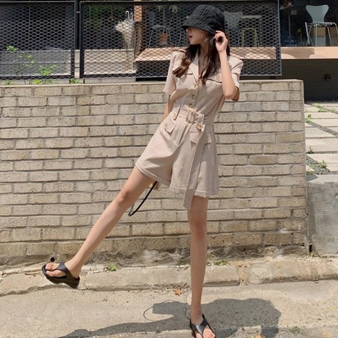 떳다그녀 아니즈 린넨 벨트세트 점프수트