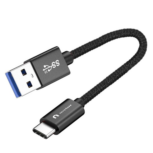 속도빠른 안드로이드오토 케이블 C타입 고속 충전 데이터 케이블 USB3.2 Gen2 A TO C, 블랙 10Gbps, 15cm, 1개