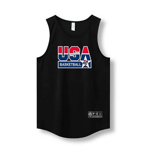 쑈옵 USA 스타 바스켓볼 민소매 메쉬 유니폼