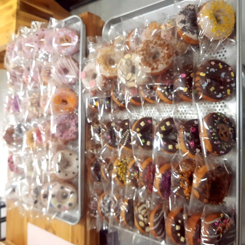 파파 수제 도넛 전문 간식 도너츠 생산 시원하게 먹는 아이스 눈꽃 글래이즈드 도넛츠 12개 1박스